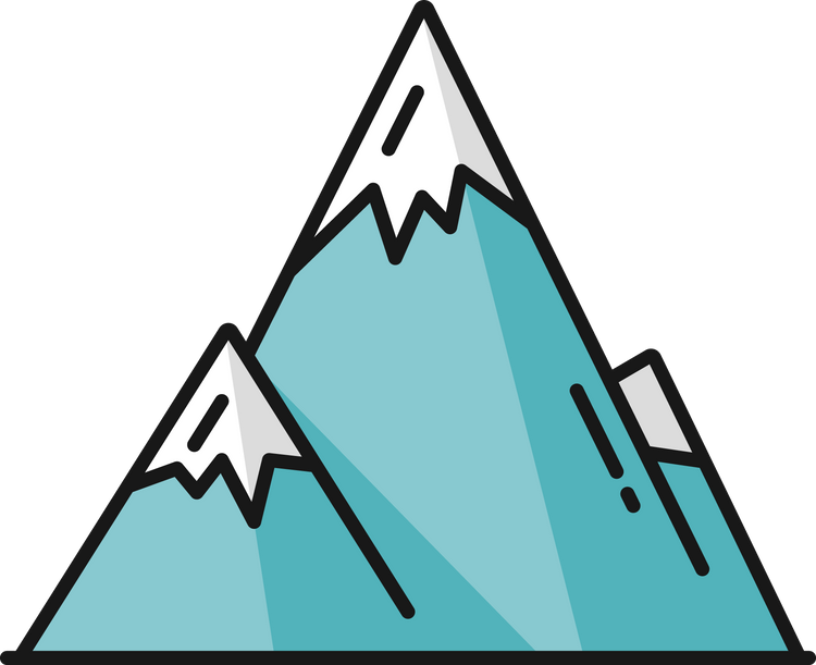 Mountain Landscape, Swiss Alps and Meadow Icon